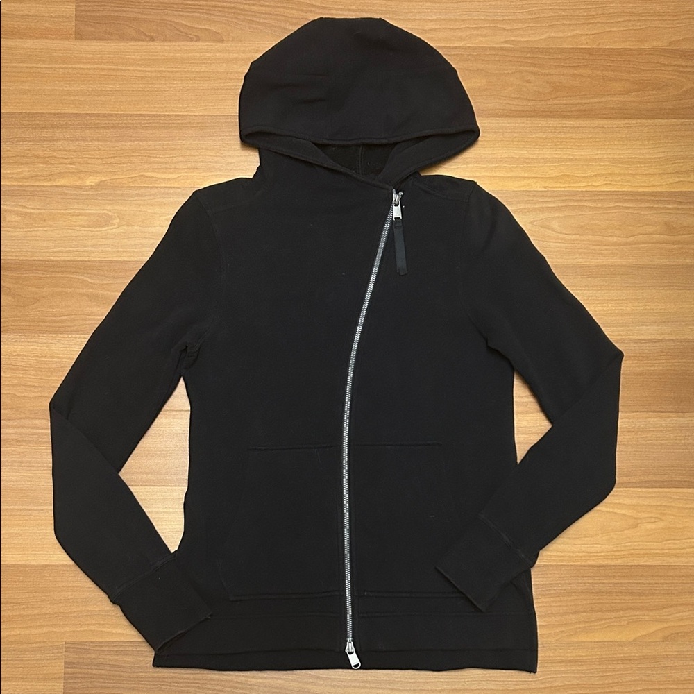 ATHLETA Asymmetrical Zip Hoodie Sweatshirt Jacket